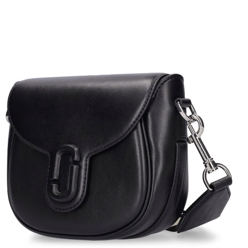 Marc Jacobs Black Leather Crossbody Saddle Bag